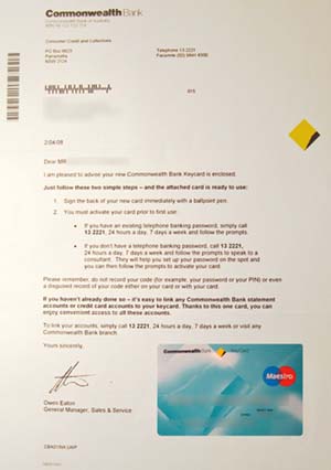 Commonwealth Bank�i�R�����E�F���X��s�j�́u�V�K�����̂��m�点�v�Ɓu�L���b�V���J�[�h�v
