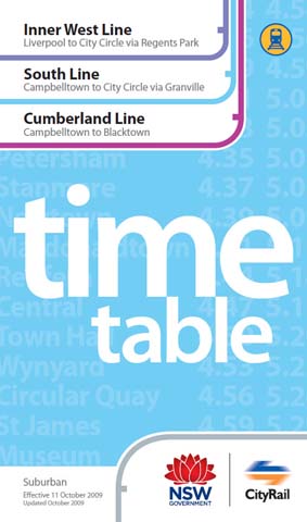 Inner West Line�ASouth Line�ACumberland Line�̎����\�ƘH���}